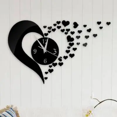 Heart-Shaped Wall Clock