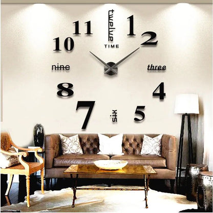 Premium 3D Self-Adhesive Wall Clock