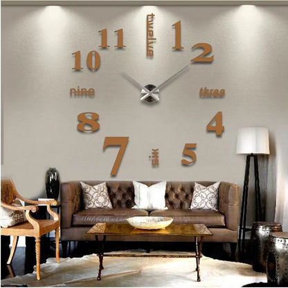 Premium 3D Self-Adhesive Wall Clock