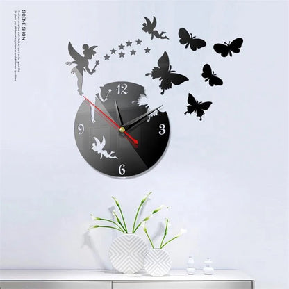 Butterfly-Shaped Wall Clock