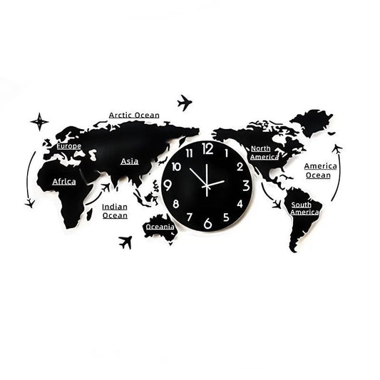 World Map Wall Clock