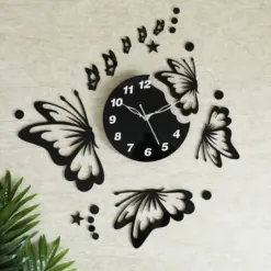 Butterfly-Shaped Wall Clock